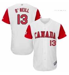 Mens Canada Baseball Majestic 13 Tyler ONeill White 2017 World Baseball Classic Authentic Team Jersey Mens Canada Baseball Majestic 13 Tyler ONeill White 2017 World Baseball Classic Authentic Team Jersey