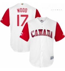 Mens Canada Baseball Majestic 17 Eric Wood White 2017 World Baseball Classic Replica Team Jersey Mens Canada Baseball Majestic 17 Eric Wood White 2017 World Baseball Classic Replica Team Jersey
