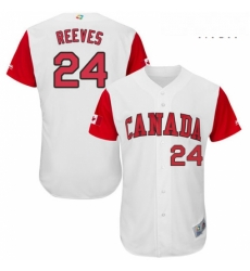Mens Canada Baseball Majestic 24 Mike Reeves White 2017 World Baseball Classic Authentic Team Jersey Mens Canada Baseball Majestic 24 Mike Reeves White 2017 World Baseball Classic Authentic Team Jersey