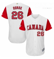 Mens Canada Baseball Majestic 26 Jamie Romak White 2017 World Baseball Classic Authentic Team Jersey Mens Canada Baseball Majestic 26 Jamie Romak White 2017 World Baseball Classic Authentic Team Jersey