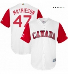 Mens Canada Baseball Majestic 47 Scott Mathieson White 2017 World Baseball Classic Replica Team Jersey Mens Canada Baseball Majestic 47 Scott Mathieson White 2017 World Baseball Classic Replica Team Jersey