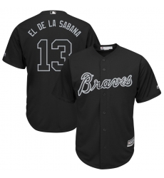 Braves 13 Ronald Acuna Jr El De La Sabana Black 2019 Players Weekend Player Jersey Braves 13 Ronald Acuna Jr El De La Sabana Black 2019 Players Weekend Player Jersey