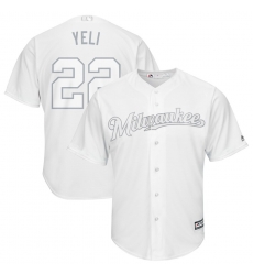 Brewers 22 Christian Yelich Yeli White 2019 Players Weekend Player Jersey Brewers 22 Christian Yelich Yeli White 2019 Players Weekend Player Jersey