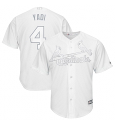 Cardinals 4 Yadier Molina Yadi White 2019 Players Weekend Player Jersey Cardinals 4 Yadier Molina Yadi White 2019 Players Weekend Player Jersey