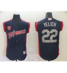 National League 22 Christian Yelich Navy 2019 MLB all star Game Player Jersey National League 22 Christian Yelich Navy 2019 MLB all star Game Player Jersey