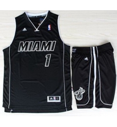 Miami Heat 1 Chris Bosh Black With White Shadow Revolution 30 Jerseys Shorts NBA Suits Miami Heat 1 Chris Bosh Black With White Shadow Revolution 30 Jerseys Shorts NBA Suits