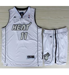 Miami Heat 11 Chris Andersen White Silver Number Revolution 30 Jerseys Shorts NBA Suits Miami Heat 11 Chris Andersen White Silver Number Revolution 30 Jerseys Shorts NBA Suits