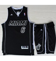 Miami Heat 6 LeBron James Black With White Shadow Revolution 30 Jerseys Shorts NBA Suits Miami Heat 6 LeBron James Black With White Shadow Revolution 30 Jerseys Shorts NBA Suits