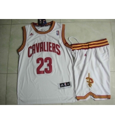 NBA Cleveland Cavaliers 23 LeBron James White Jerseys Shorts Set Suit NBA Cleveland Cavaliers 23 LeBron James White Jerseys Shorts Set Suit
