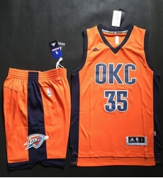 Thunder #35 Kevin Durant Orange Alternate A Set Stitched NBA Jersey Thunder #35 Kevin Durant Orange Alternate A Set Stitched NBA Jersey