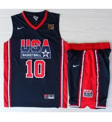 USA Basketball 1992 Olympic Dream Team Blue Jerseys & Shorts Suits 10# Clyde Drexler USA Basketball 1992 Olympic Dream Team Blue Jerseys & Shorts Suits 10# Clyde Drexler