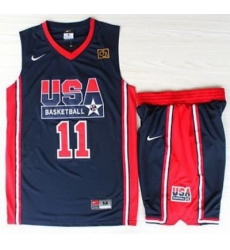 USA Basketball 1992 Olympic Dream Team Blue Jerseys & Shorts Suits 11# Karl Malone USA Basketball 1992 Olympic Dream Team Blue Jerseys & Shorts Suits 11# Karl Malone