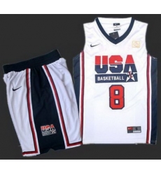 USA Basketball Retro 1992 Olympic Dream Team White Jersey & Shorts Suit #8 Scottie Pippen USA Basketball Retro 1992 Olympic Dream Team White Jersey & Shorts Suit #8 Scottie Pippen