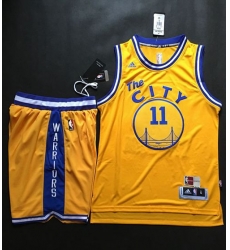Warriors #11 Klay Thompson Gold Throwback The City A Set Stitched NBA Jersey Warriors #11 Klay Thompson Gold Throwback The City A Set Stitched NBA Jersey