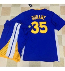 Warriors #35 Kevin Durant Blue Long Sleeve A Set Stitched NBA Jersey Warriors #35 Kevin Durant Blue Long Sleeve A Set Stitched NBA Jersey