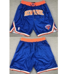 Men New Yok Knicks Royal Shorts Men New Yok Knicks Royal Shorts
