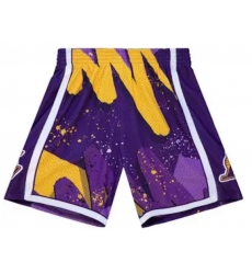 NBA Men Lakers Purple Gold Shorts NBA Men Lakers Purple Gold Shorts