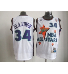 NBA 95 All Star #34 Olajuwon White Jerseys NBA 95 All Star #34 Olajuwon White Jerseys