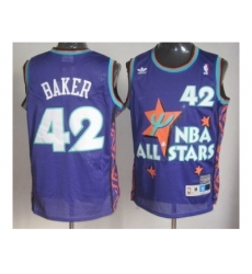 NBA 95 All Star #42 Baker Purple Jerseys NBA 95 All Star #42 Baker Purple Jerseys
