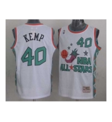 NBA 96 All Star #40 Kemp White Jerseys NBA 96 All Star #40 Kemp White Jerseys