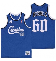 Men 60 Hussle Crenshaw Editon Blue Jersey Men 60 Hussle Crenshaw Editon Blue Jersey