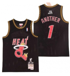 Men B&R Remix Jersey Heat 1 Another Black Throwback Jersey Men B&R Remix Jersey Heat 1 Another Black Throwback Jersey