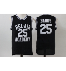 Men Bel Air Academy 25 Carlton Banks Black Stitched Movie Jersey Men Bel Air Academy 25 Carlton Banks Black Stitched Movie Jersey