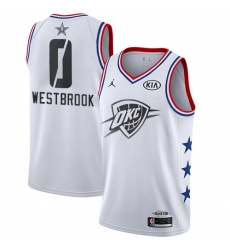 Thunder #0 Russell Westbrook White Basketball Jordan Swingman 2019 All Star Game Jersey Thunder #0 Russell Westbrook White Basketball Jordan Swingman 2019 All Star Game Jersey