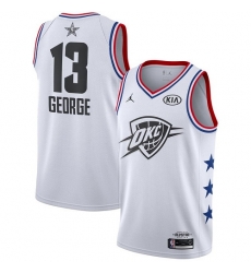 Thunder #13 Paul George White Basketball Jordan Swingman 2019 All Star Game Jersey Thunder #13 Paul George White Basketball Jordan Swingman 2019 All Star Game Jersey