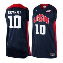 USA Kobe Bryant Dri Fit Material Blue Stitched NBA Jersey