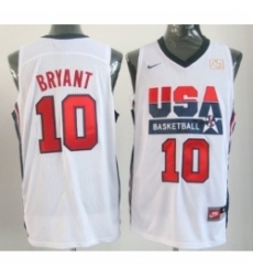 USA Kobe Bryant Dri Fit Material White Stitched NBA Jersey USA Kobe Bryant Dri Fit Material White Stitched NBA Jersey