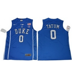 Blue Devils #0 Jayson Tatum Blue Basketball Elite Stitched NCAA Jersey Blue Devils #0 Jayson Tatum Blue Basketball Elite Stitched NCAA Jersey