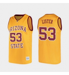 Men Arizona State Sun Devils Alton Lister Alumni Gold College Basketball Jersey Men Arizona State Sun Devils Alton Lister Alumni Gold College Basketball Jersey