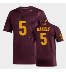 Men Arizona State Sun Devils Jayden Daniels Replica Maroon Football Jersey Men Arizona State Sun Devils Jayden Daniels Replica Maroon Football Jersey