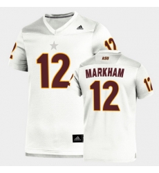 Men Arizona State Sun Devils Kejuan Markham Replica White Football Jersey Men Arizona State Sun Devils Kejuan Markham Replica White Football Jersey