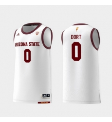 Men Arizona State Sun Devils Luguentz Dort White Replica College Basketball Jersey Men Arizona State Sun Devils Luguentz Dort White Replica College Basketball Jersey