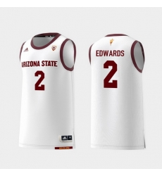 Men Arizona State Sun Devils Rob Edwards White Replica College Basketball Jersey Men Arizona State Sun Devils Rob Edwards White Replica College Basketball Jersey