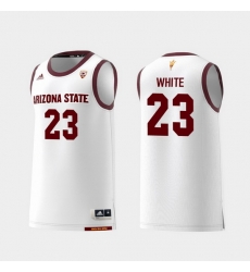 Men Arizona State Sun Devils Romello White White Replica College Basketball Jersey Men Arizona State Sun Devils Romello White White Replica College Basketball Jersey