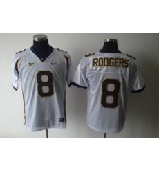 Golden Bears #8 Rodgers White Embroidered NCAA Jersey Golden Bears #8 Rodgers White Embroidered NCAA Jersey