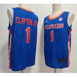 Men Florida Gators #1 Walter Clayton Jr. Blue Stitched Basketball NCAA Jersey
