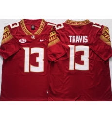 Florida State Seminoles Red #13 Jordan Travis Stitched NCAA Jersey Florida State Seminoles Red #13 Jordan Travis Stitched NCAA Jersey