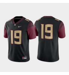 Men Florida State Seminoles 19 Black Game Jersey Men Florida State Seminoles 19 Black Game Jersey