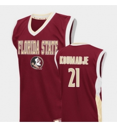 Men Florida State Seminoles Christ Koumadje Red Fadeaway College Basketball Jersey Men Florida State Seminoles Christ Koumadje Red Fadeaway College Basketball Jersey