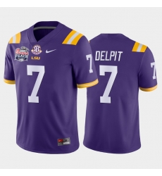 LSU Tiger Grant Delpit Purple Away Men'S Jersey LSU Tiger Grant Delpit Purple Away Men'S Jersey