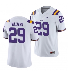 LSU Tiger Greedy Williams White College Football Men'S Jersey LSU Tiger Greedy Williams White College Football Men'S Jersey