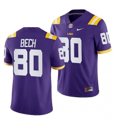 Lsu Tigers Jack Bech Purple College Football Men Jersey Lsu Tigers Jack Bech Purple College Football Men Jersey