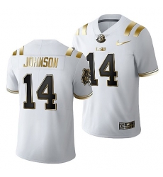 Lsu Tigers Max Johnson 2021 22 Golden Edition Limited Football White Jersey Lsu Tigers Max Johnson 2021 22 Golden Edition Limited Football White Jersey