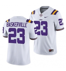 Lsu Tigers Micah Baskerville White College Football Men Jersey Lsu Tigers Micah Baskerville White College Football Men Jersey