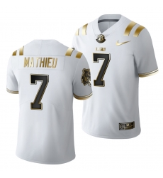 Lsu Tigers Tyrann Mathieu Golden Edition Limited Nfl White Jersey Lsu Tigers Tyrann Mathieu Golden Edition Limited Nfl White Jersey