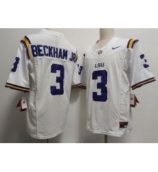 Men LSU Tiger Odell Beckham Jr. White F U S E College Football Jersey Men LSU Tiger Odell Beckham Jr. White F U S E College Football Jersey